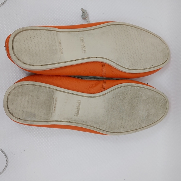 Sperry top sider orange and white boat shoe - Picture 3 of 8